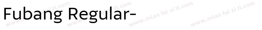 Fubang Regular字体转换